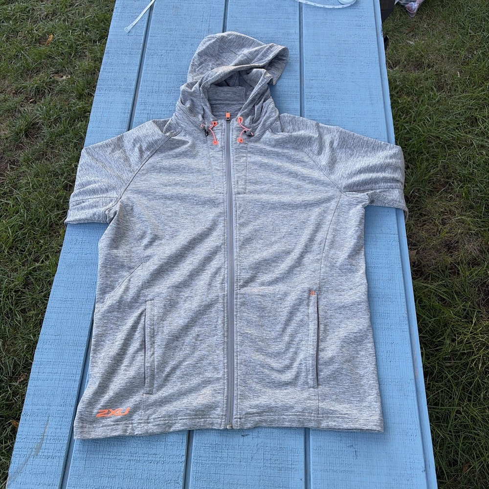 2xu Movement Form Hoodie Grey Tech Fleece Zip Up Hoodie Light Grey